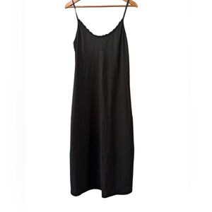 Vintage Vanity Fair Black Slip Dress With Lace Trim On Top Women’s Size 38 Small